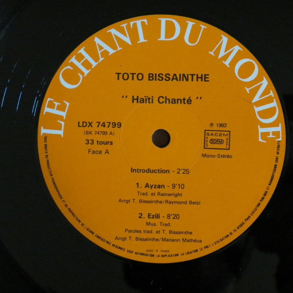 Toto Bissainthe – Haïti Chanté [Vinyle 33Tours] - flash vidéo