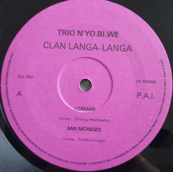 Le Trio N'yo. Bi. We Du Clan Langa-Langa, Wemba, Bimi, Nyoka – Bilombe Bakutani [Vinyle 33Tours]