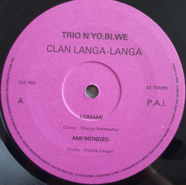 Le Trio N'yo. Bi. We Du Clan Langa-Langa, Wemba, Bimi, Nyoka – Bilombe Bakutani [Vinyle 33Tours] - flash vidéo