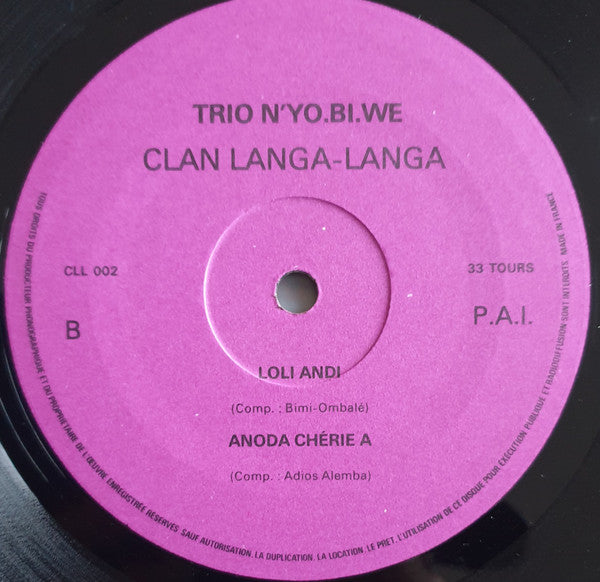 Le Trio N'yo. Bi. We Du Clan Langa-Langa, Wemba, Bimi, Nyoka – Bilombe Bakutani [Vinyle 33Tours]
