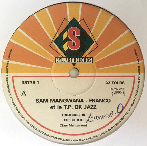 Sam Mangwana, Franco Et TP OK Jazz – For Ever [Vinyle 33Tours] - flash vidéo