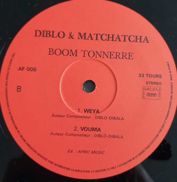 Diblo & Matchatcha – Boum Tonnerre [Vinyle 33Tours] - flash vidéo