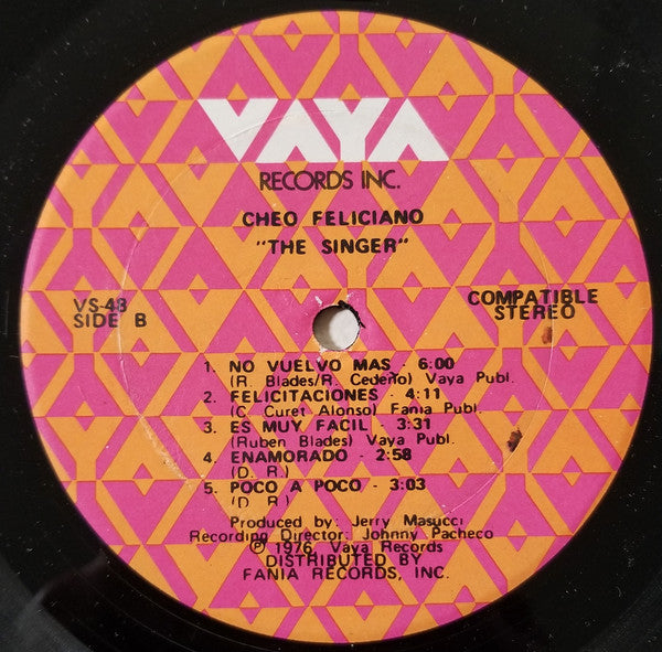 Cheo Feliciano – The Singer [Vinyle 33Tours] - flash vidéo
