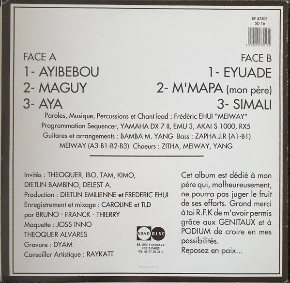 Meiway – Meiway [Vinyle 33Tours] - flash vidéo