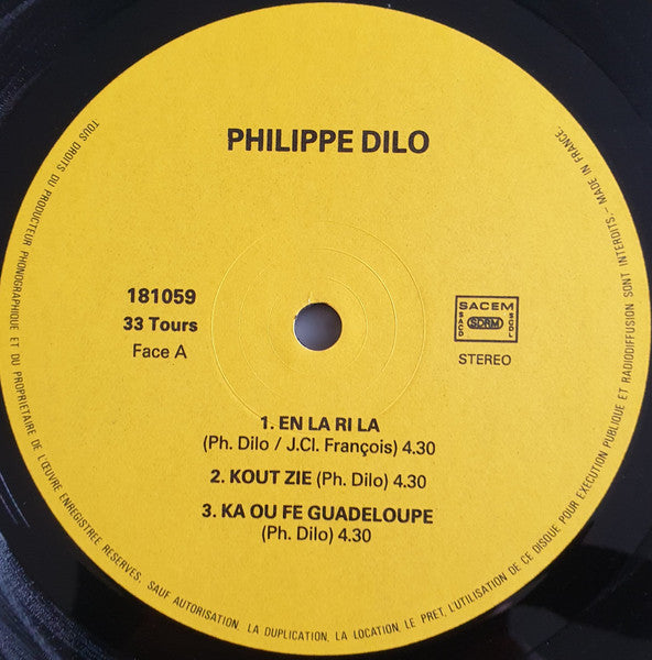 Philippe Dilo – Philippe Dilo [Vinyle 33Tours] - flash vidéo