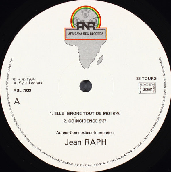 Jean Raph Loumbet – Elle Ignore Tout de Moi [Vinyle 33Tours] - flash vidéo