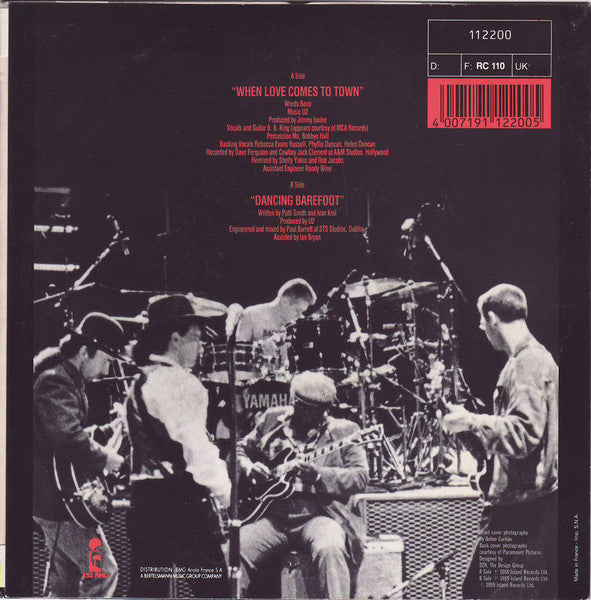 (Occasion) U2 With B.B. King – When Love Comes To Town [Vinyle 45 Tours]