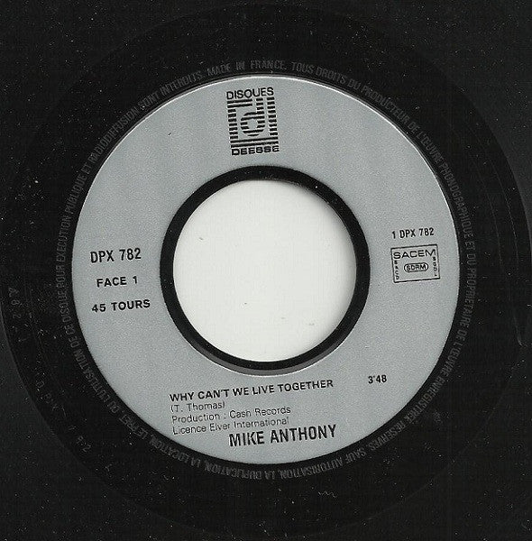 (Occasion) Mike Anthony Why Can't We Live Together... [Vinyle 45 Tours]