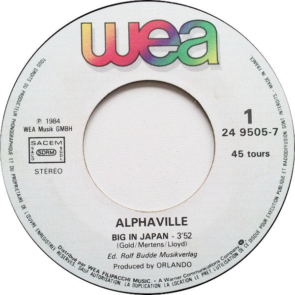 (Occasion) Alphaville – Big In Japan [Vinyle 45Tours]