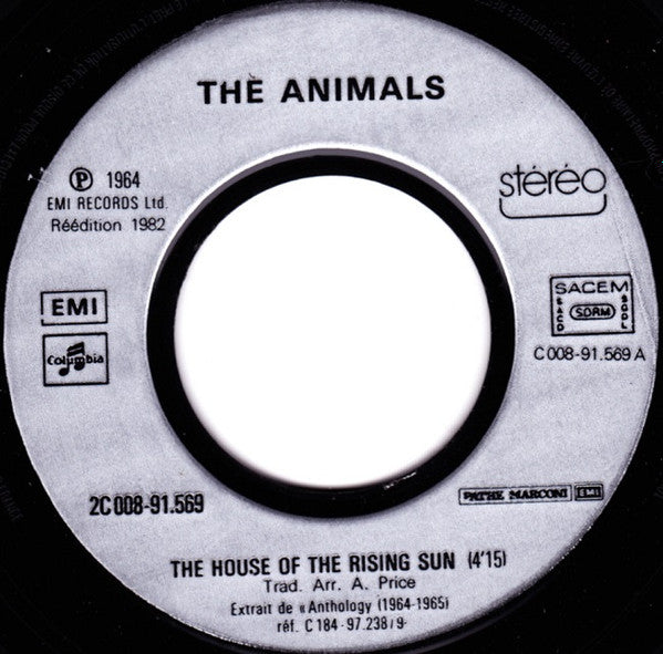 (Occasion) The Animals – House Of The Rising Sun / Don't Let Me Be Misunderstood [Vinyle 45Tours]