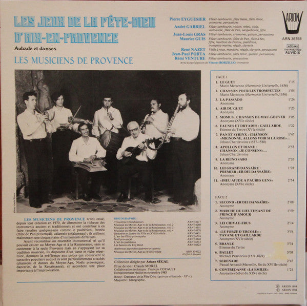 (Occasion ) Pierre Eyguesier, André Gabriel, Jean Louis Gras, Maurice Guis, René Nazet, Jean-Paul Porta, Rémi Venture – les jeux de la fête-Dieu d'Aix-En-Provence [Vinyle 33 Tours]