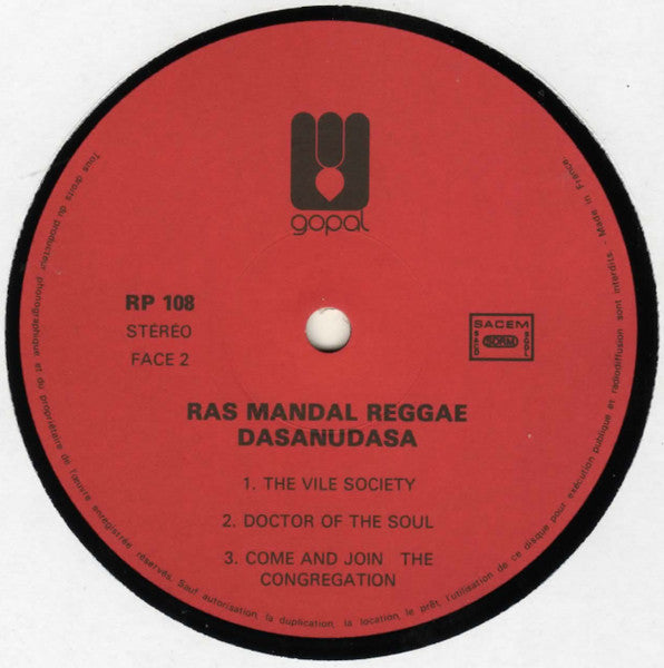 (Occasion) Dasanudasa – Ras Mandal Reggae [Vinyle 33 Tours]