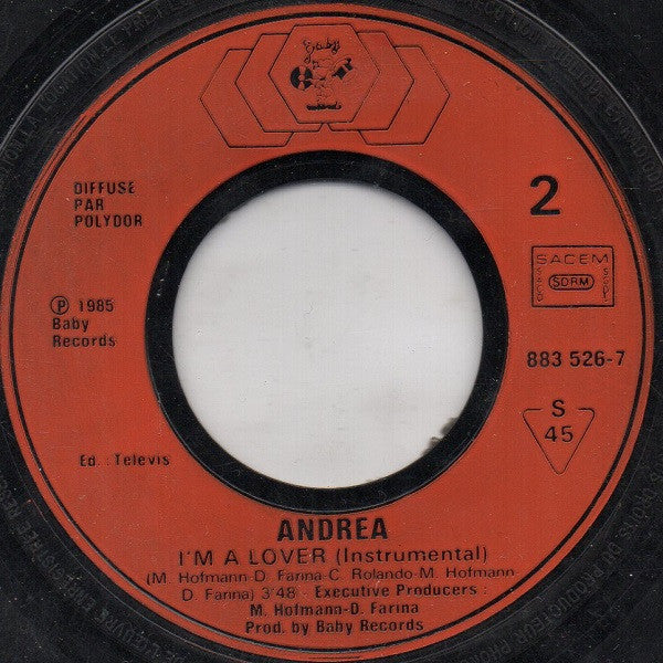 (Occasion) Andrea  – I'm A Lover [Vinyle 45Tours]