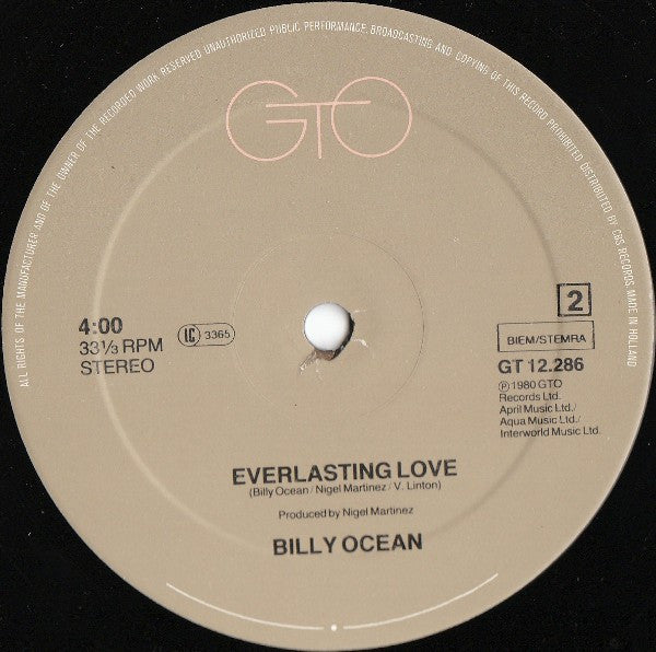 (Occasion) Billy Ocean – Nights [Vinyle 33 Tours]