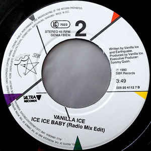 (Occasion) Vanilla Ice – Ice Ice Baby [Vinyle 45 Tours]