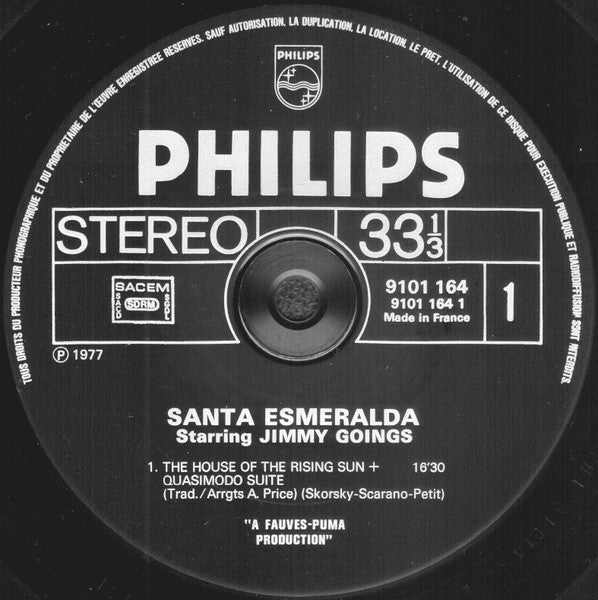 (Occasion) Santa Esmeralda Starring Jimmy Goings – The House Of The Rising Sun [Vinyle 33 Tours]
