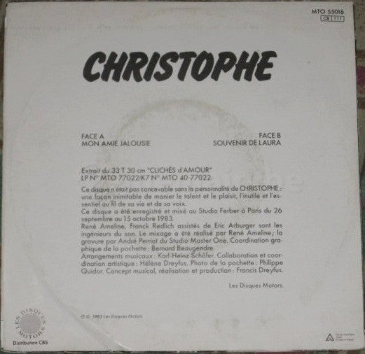 (Occasion) Christophe – Mon Amie Jalousie [Vinyle 45 Tours]