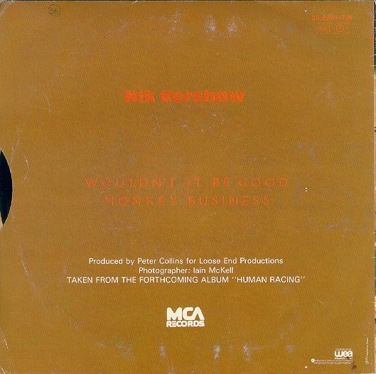 (Occasion) Nik Kershaw – Wouldn't It Be Good [Vinyle 45 Tours]
