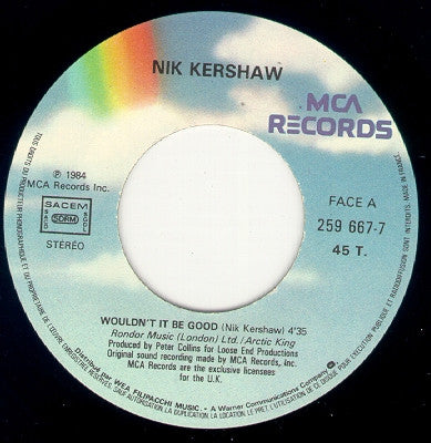 (Occasion) Nik Kershaw – Wouldn't It Be Good [Vinyle 45 Tours]