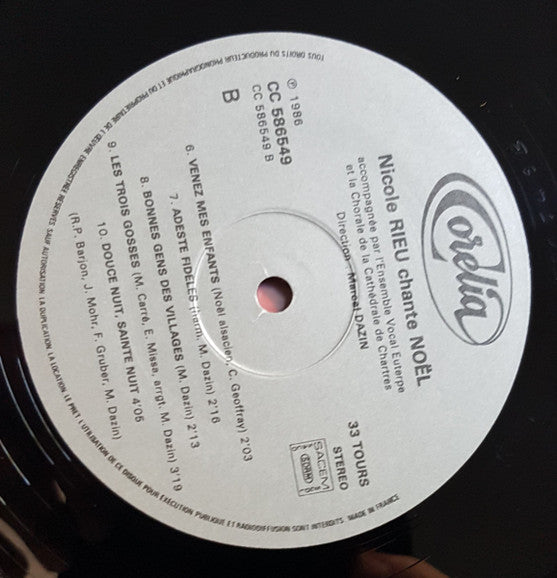 (occasion) Nicole Rieu – Chante Noël [Vinyle 33 Tours]