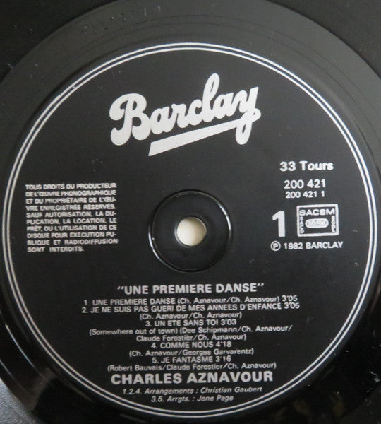 Charles Aznavour – Une Première Danse [Vinyle 33Tours] - flash vidéo