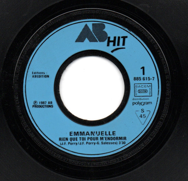 (Occasion) Emmanuelle – Rien Que Toi Pour M'endormir [Vinyle 45 Tours]