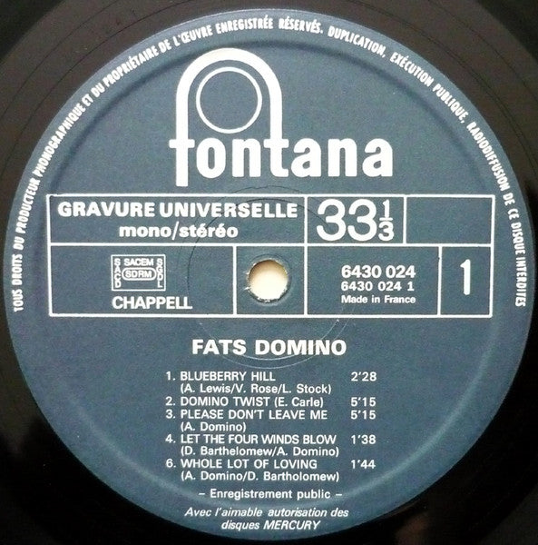 (Occasion) Fats Domino – Blueberry Hill [Vinyle 33 Tours]