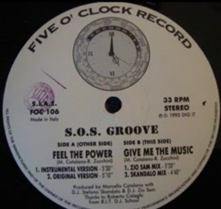 (Occasion ) S.O.S. Groove – Feel The Power / Give Me The Music [Vinyle 33 Tours]