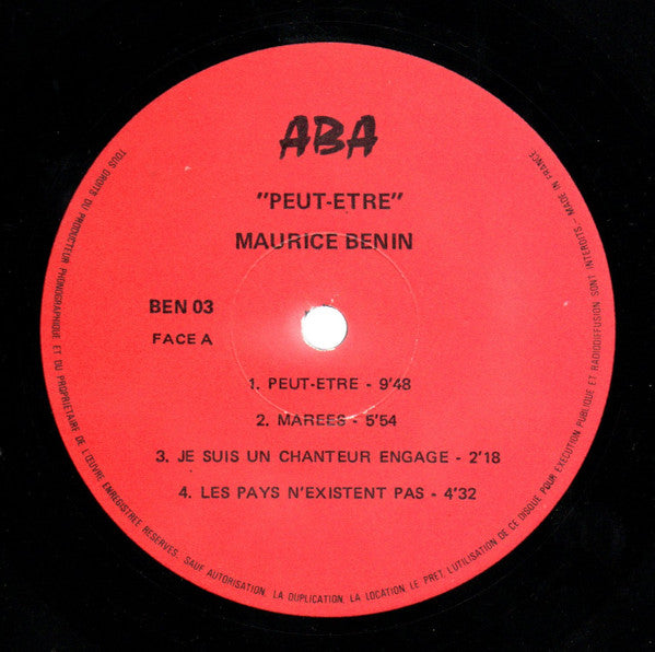 (occasion) Maurice Benin – Peut-Être [Vinyle 33 Tours]