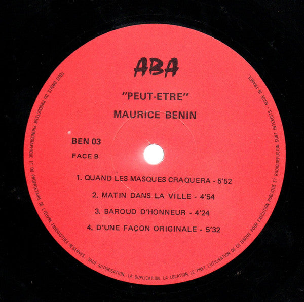 (occasion) Maurice Benin – Peut-Être [Vinyle 33 Tours]