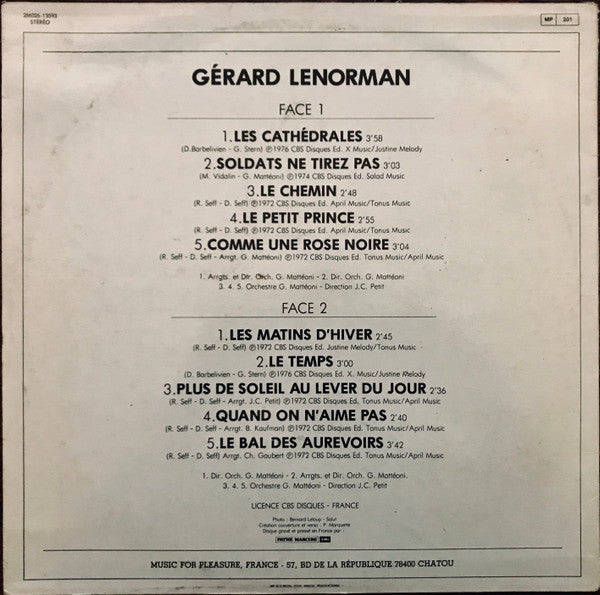 (Occasion) Gérard Lenorman – Les Cathédrales [Vinyle 33 Tours]