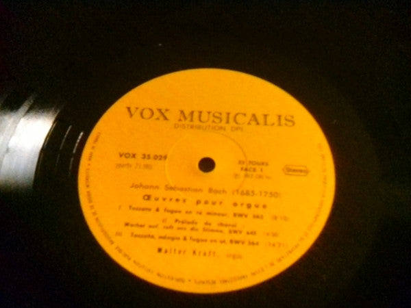 (Occasion) Bach / Walter Kraft – Œuvres Pour Orgue [Vinyle 33 Tours]