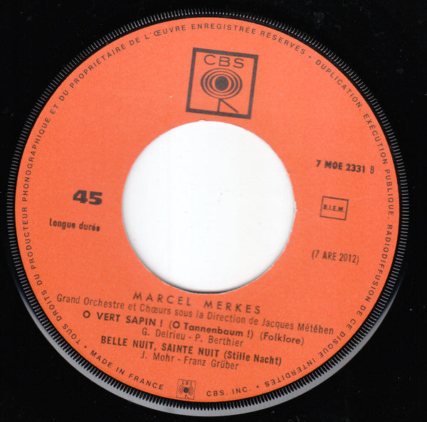 (Occasion) Marcel Merkes Minuit Chrétiens [Vinyle 45 Tours]