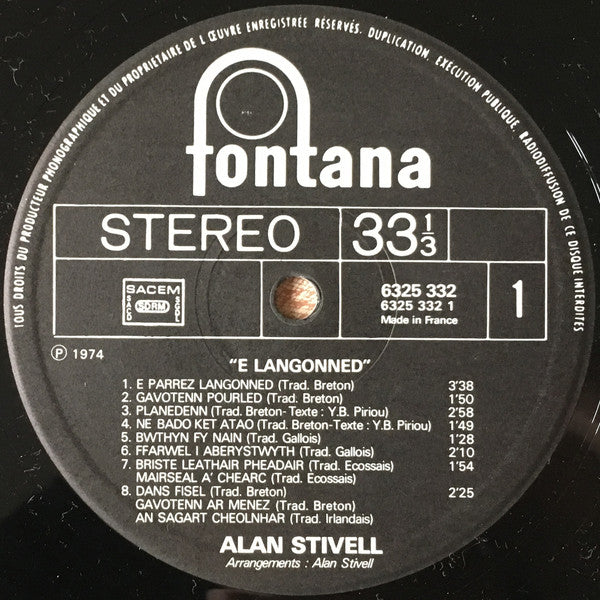 (Occasion ) Alan Stivell – E Langonned = A Langonnet [Vinyle 33 Tours]