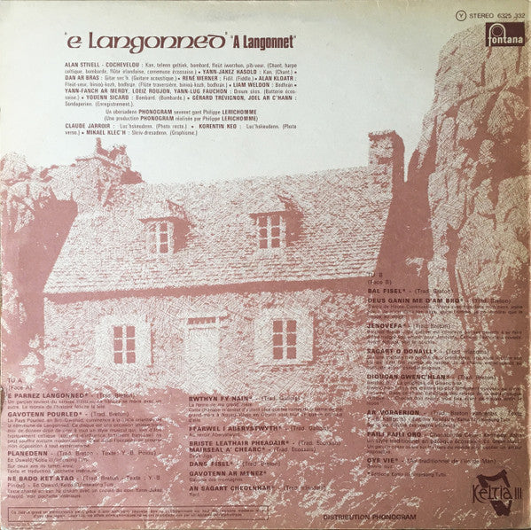 (Occasion ) Alan Stivell – E Langonned = A Langonnet [Vinyle 33 Tours]