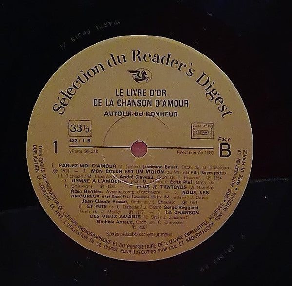 (Occasion) Le Livre D'or de la Chanson D'amour [Vinyle 33 Tours]