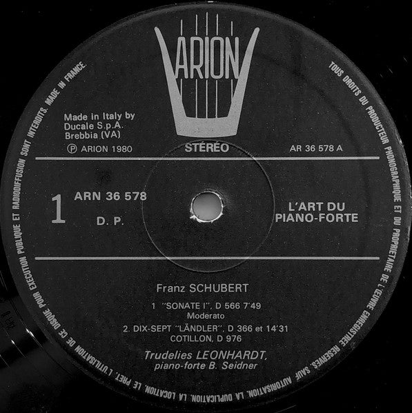 (Occasion ) Trudelies Leonhardt – L'Art Du Piano-Forte [Vinyle 33 Tours]
