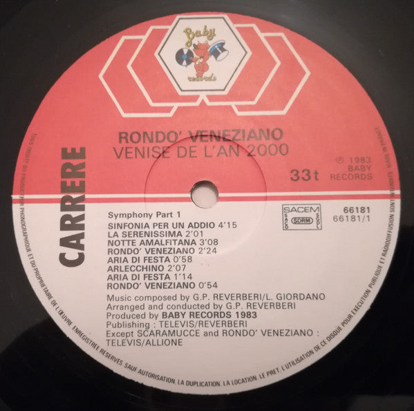 (occasion) Rondo' Veneziano – Venise De L'An 2000 [Vinyle 33 Tours]