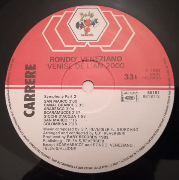 (occasion) Rondo' Veneziano – Venise De L'An 2000 [Vinyle 33 Tours]