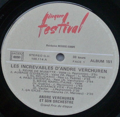 André Verchuren – Les Increvables D'André Verchuren [Vinyle 33Tours] - flash vidéo