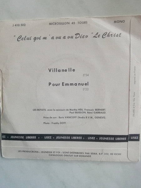 (Occasion ) Les Reflets – Villanelle / Pour Emmanuel [Vinyle 45 Tours]