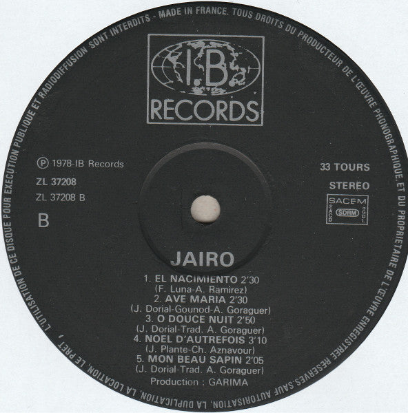 (Produit d'occasion) Jairo  Les Plus Beaux Noël Du Monde [Vinyle 33Tours]