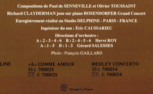 (Occasion) Richard Clayderman Lettre À Ma Mère [Vinyle 33Tours]