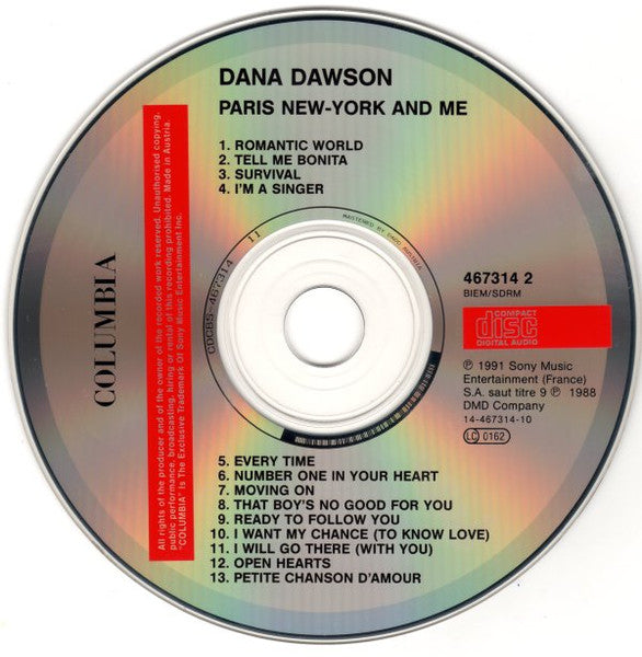 (Occasion ) Dana Dawson – Paris New-York And Me [CD]