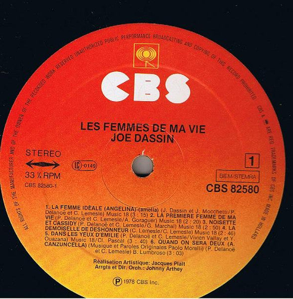 (occasion) Joe Dassin – Les Femmes De Ma Vie [Vinyle 33 Tours]