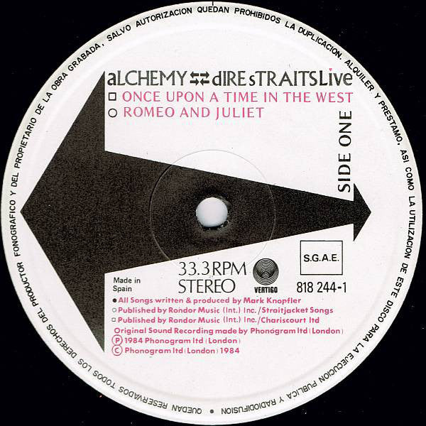 (occasion) Dire Straits – Alchemy - Dire Straits Live [Vinyle super 33 Tours]