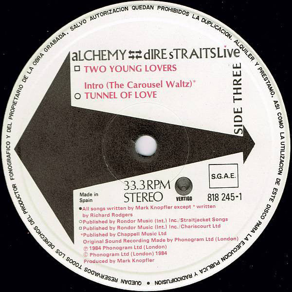 (occasion) Dire Straits – Alchemy - Dire Straits Live [Vinyle super 33 Tours]