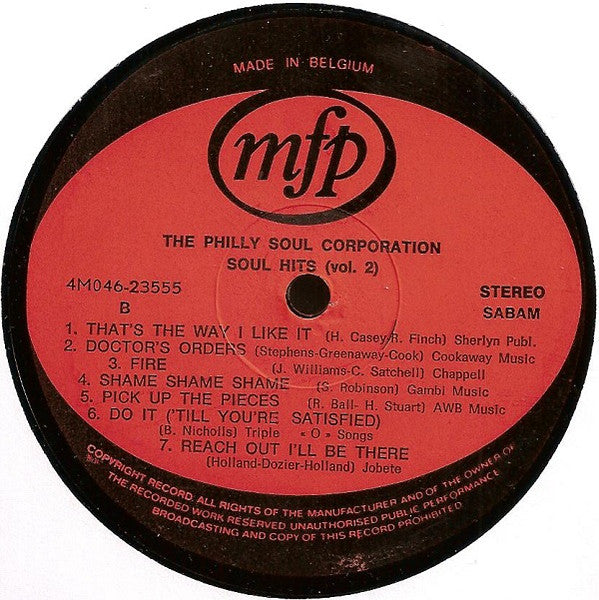 (Occasion) The Philly Soul Corporation – Soul Music = Soul Hits (Vol. 2) [Vinyle 33 Tours]