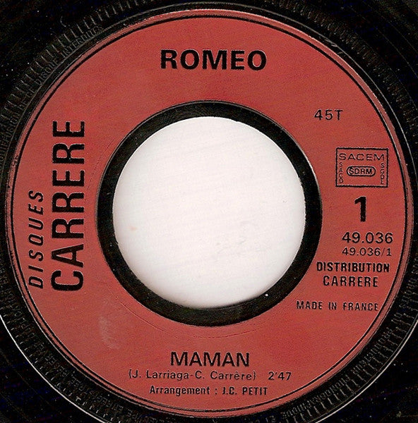 (Occasion) Romeo Maman [Vinyle 45 Tours]
