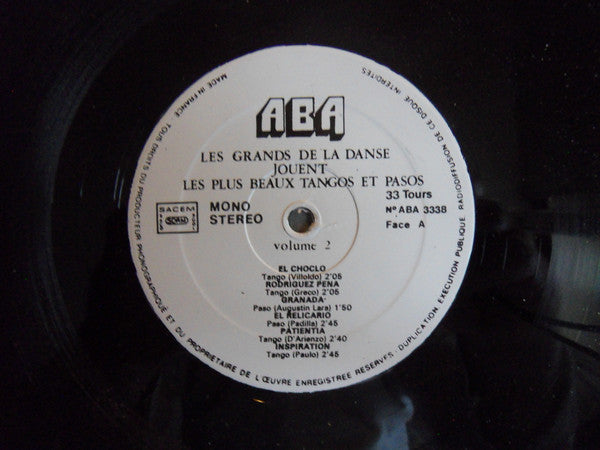 (occasion) Various – Les Grands De La Danse Jouent Les Plus Beaux Tangos Et Pasos - Volume 2 [Vinyle 33 Tours]